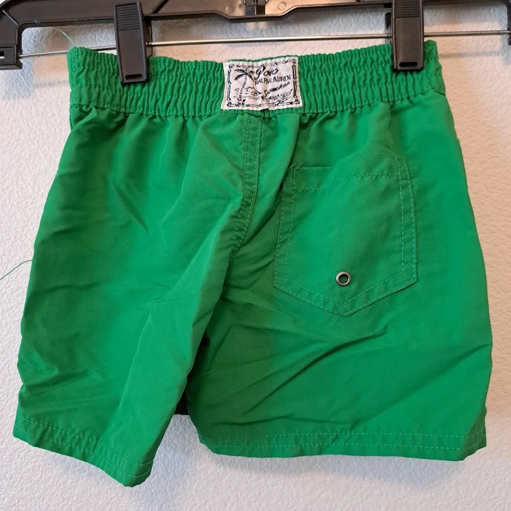 Polo Ralph Lauren Kids Green Swim Trunks Board Shorts Pony Logo 2T